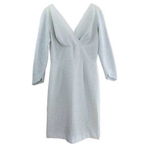 MeTaLLiC Claralura California Vintage 50s 60s Silver Lame Cocktail Dress Pinup L